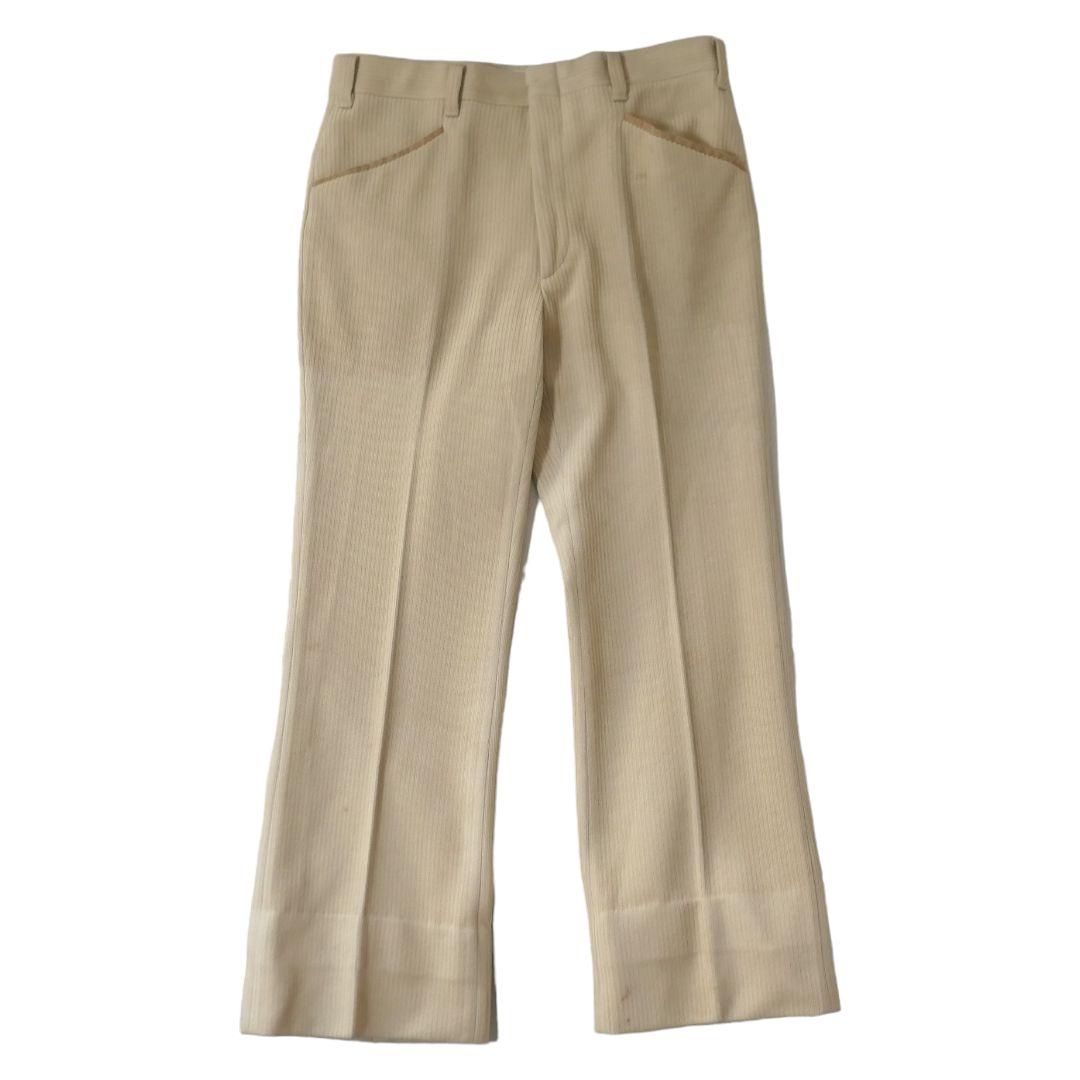Men Flare Pants Formal Dress Trouser 70s Vintage Bell Bottom High Waist  Slim