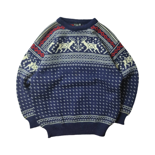 VINTAGE 80s Nordic Patterned Sweater -DALE OF NORWAY-