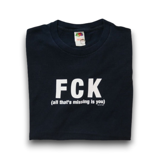 VINTAGE 00s L Message Tee -FCK-