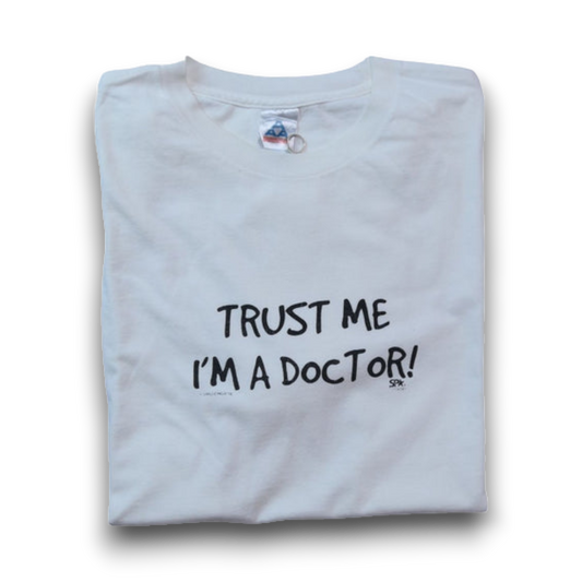 VINTAGE 90-00s L Message Tee -TRUST ME I'M A DOCTOR-