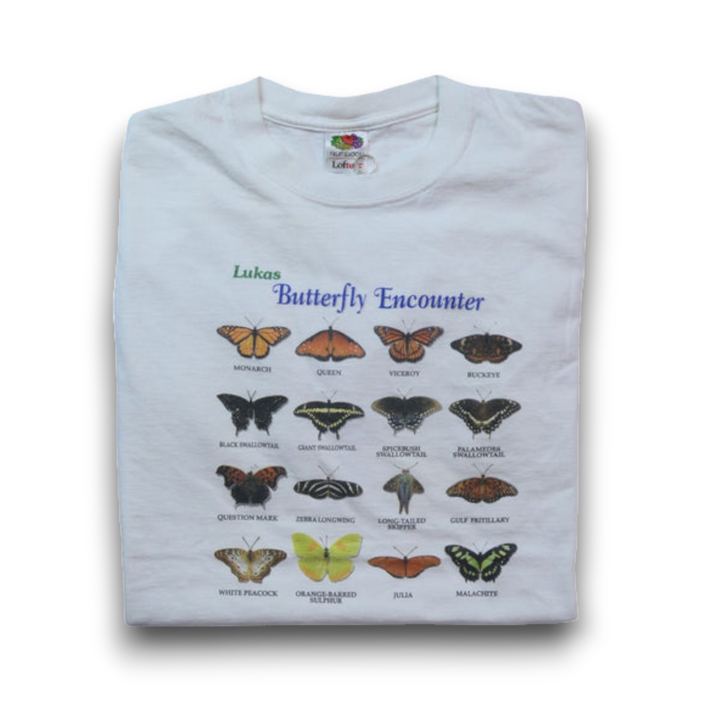 VINTAGE 90-00s M Promotion Tee "butterfly" -LUKAS-
