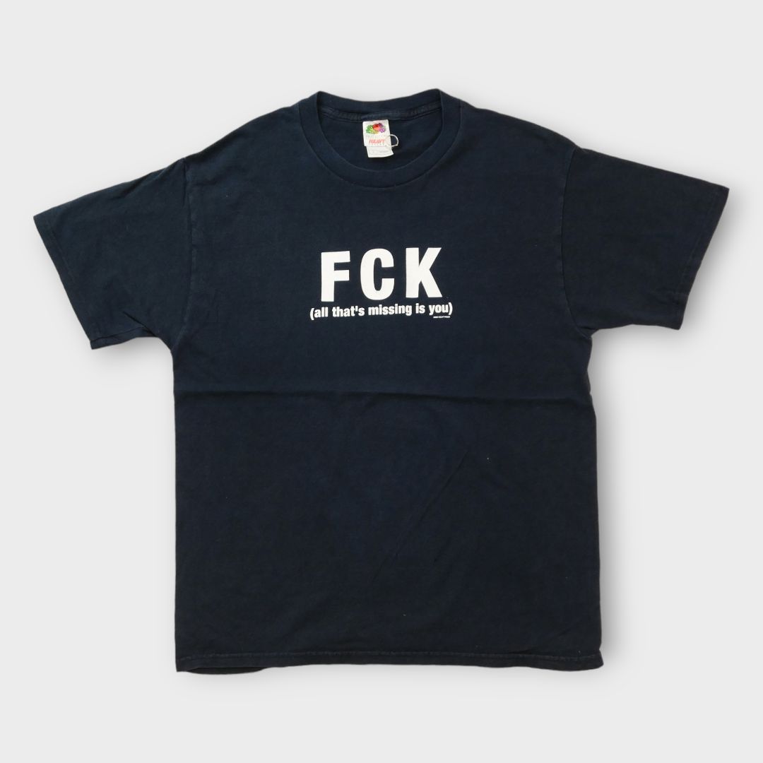 VINTAGE 00s L Message Tee -FCK-