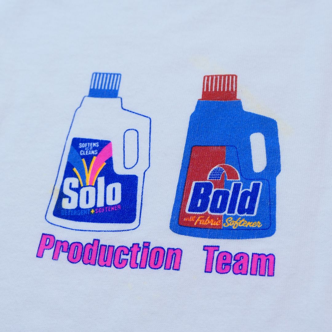 VINTAGE 90s XL Production Team Tee -P&G-