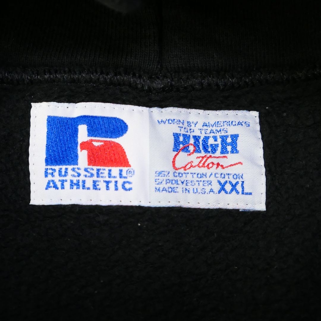 VINTAGE 80-90s XXL Henry Neck Hoodie -Russell Athletic-