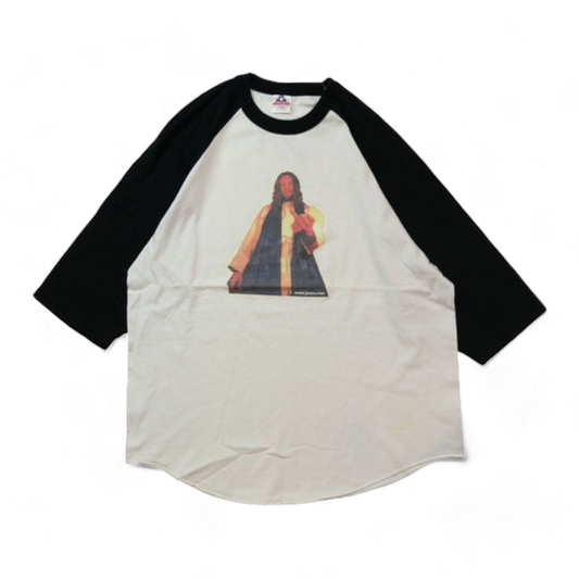 VINTAGE 90s XL Raglan Sleeves Message Tee -JESUS HATES YOU-