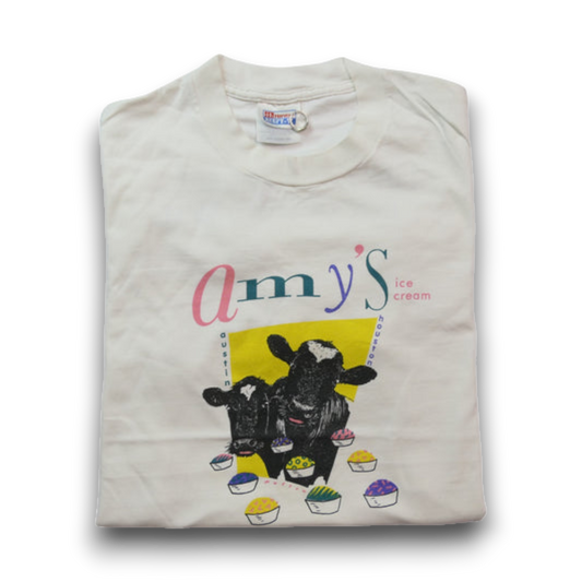 VINTAGE 90-00s L-XL Promotion Tee -amy's ice cream-