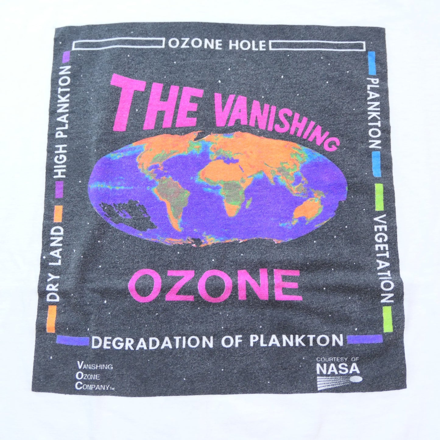 VINTAGE 90s XL Science Tee "OZONE HOLE" -NASA-