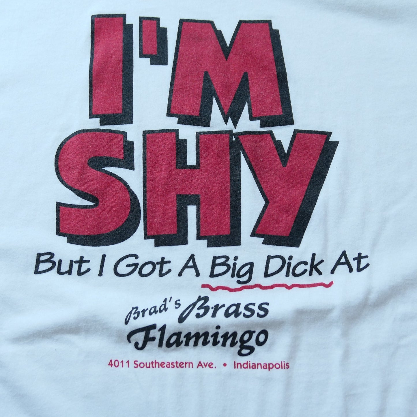 VINTAGE 90s XL Erotic Message Tee -I'M SHY-