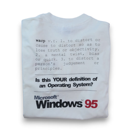 VINTAGE 90s L-XL Promotion Tee "Windows95" -Microsoft-