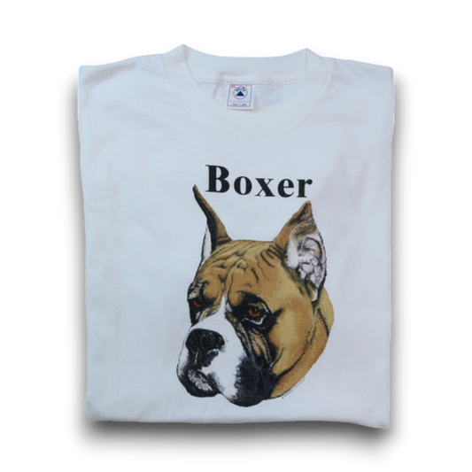 VINTAGE 90s XL Dog Face Tee "Boxer" -TELETREND COLS-