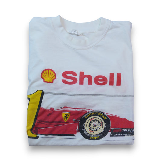 VINTAGE 90s L Promotion Tee "F1" -Ferrari×Shell-