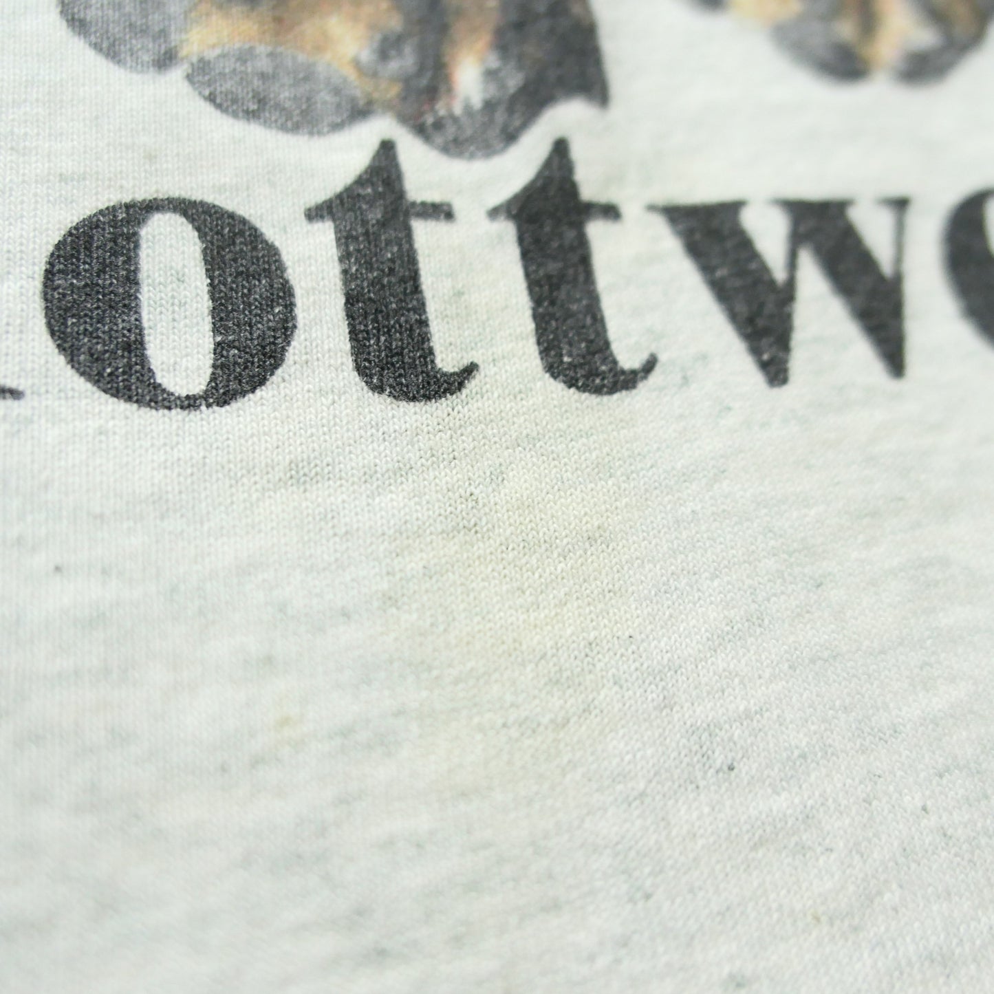 VINTAGE 90s L Dog Tee "Rottweiler" -TELETREND COLS-