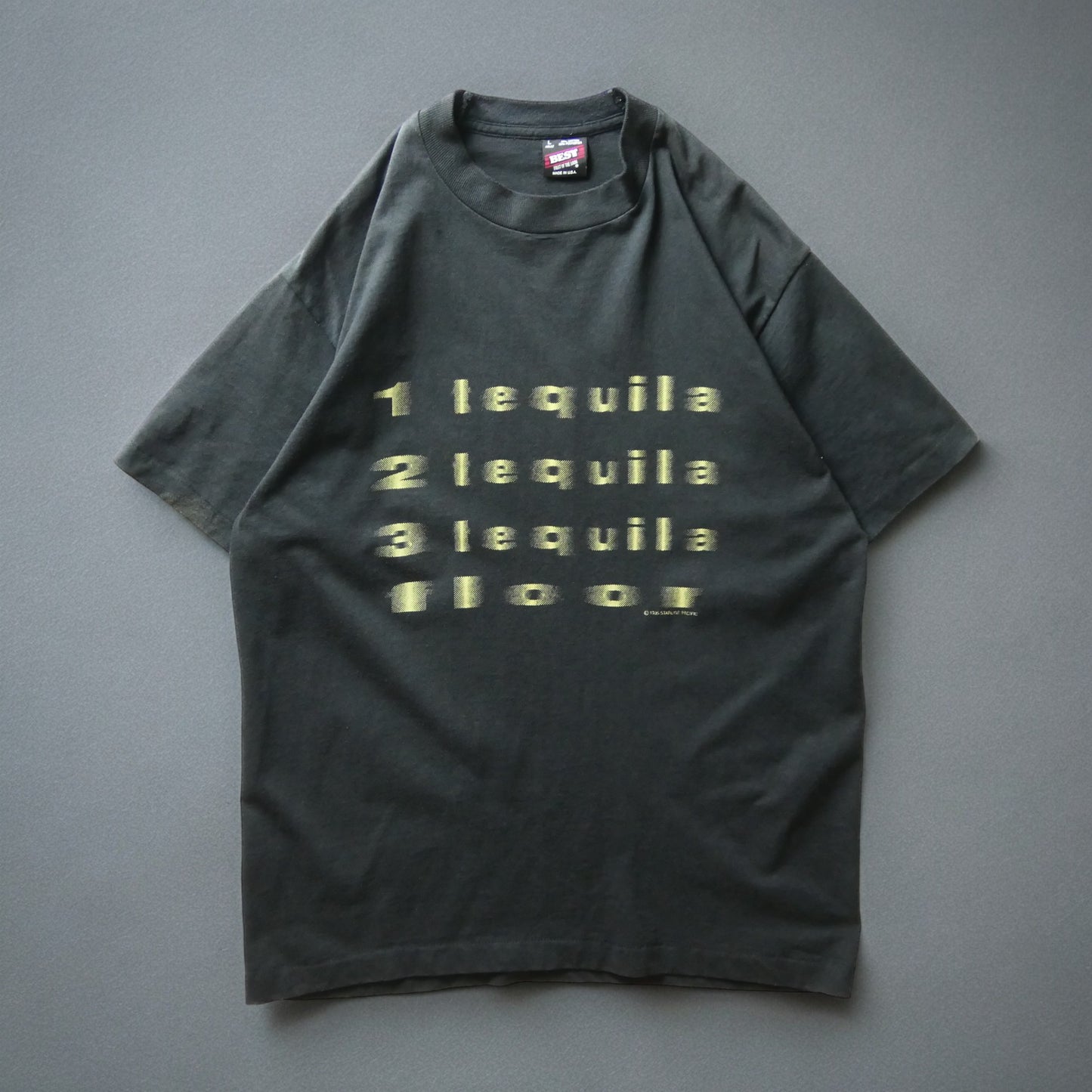 VINTAGE 90s L Message Tee -Tequila-