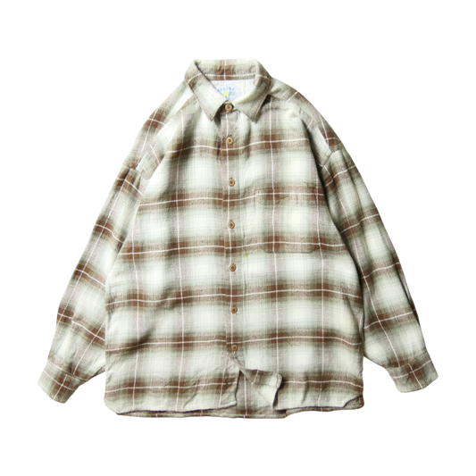 VINTAGE 90s L Heavy Flannel Shirt -ALASKA-