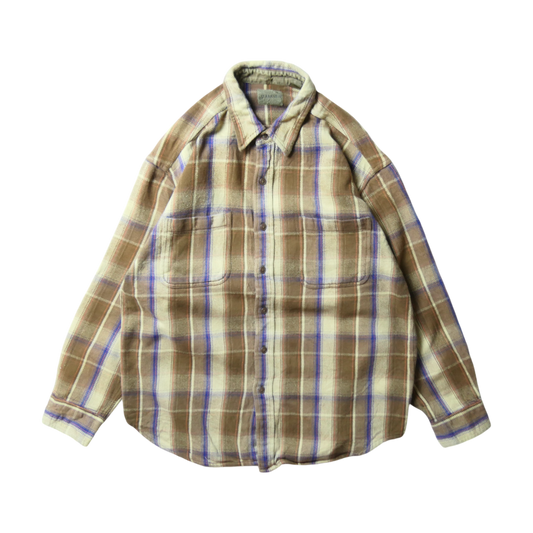 VINTAGE 00s L Heavy flannel Shirt -St.JOHN'S BAY-