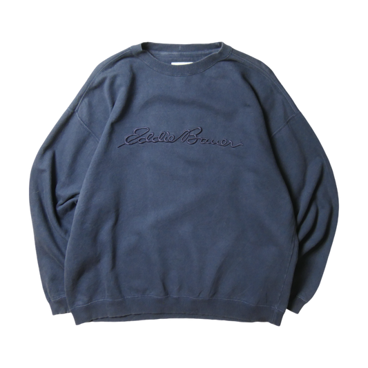 VINTAGE 90-00s L-XL Logo Sweat -Eddie Bauer-