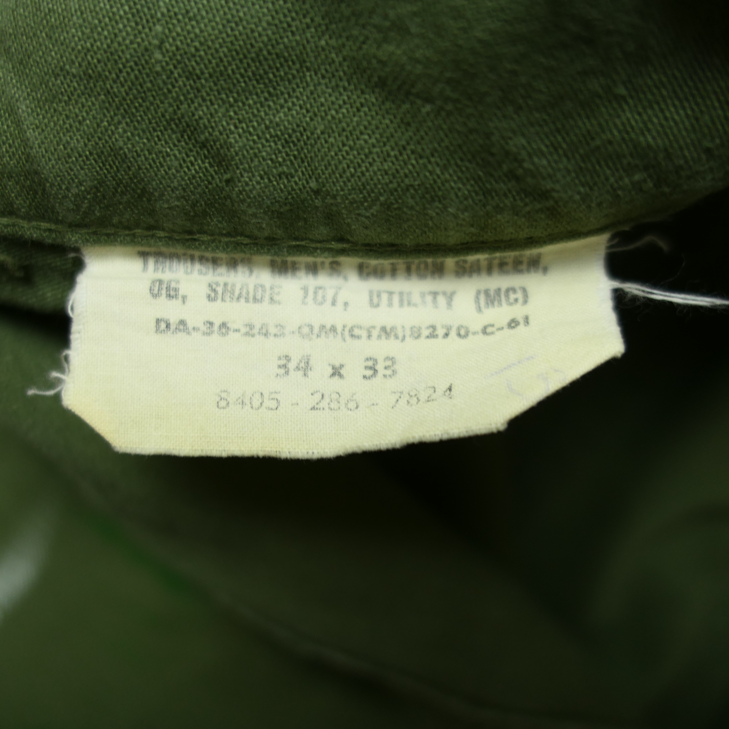 50s 34×31 P-58 Fatigue Pants -USMC-