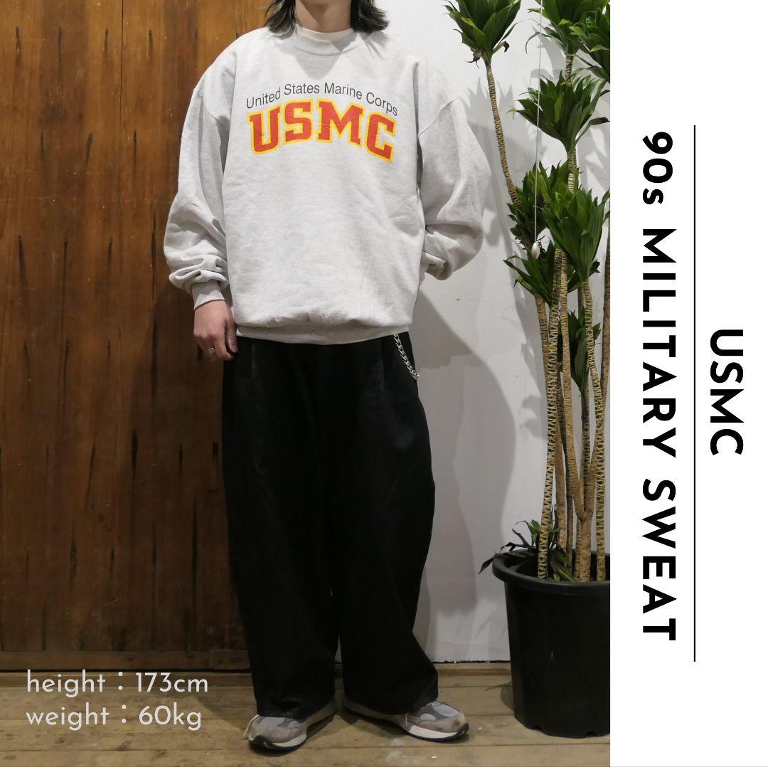 VINTAGE 90s XL Militaly Sweat -USMC-