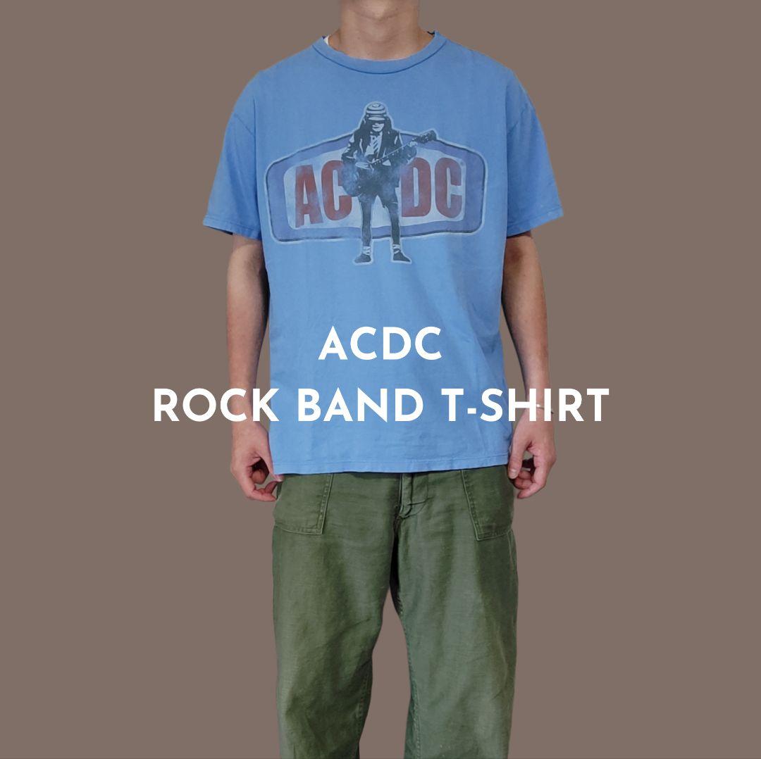 VINTAGE L Rock band T-shirt -ACDC-