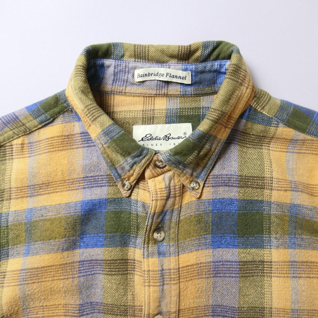 VINTAGE 90-00s XL Flannel Shirt -EddieBauer-