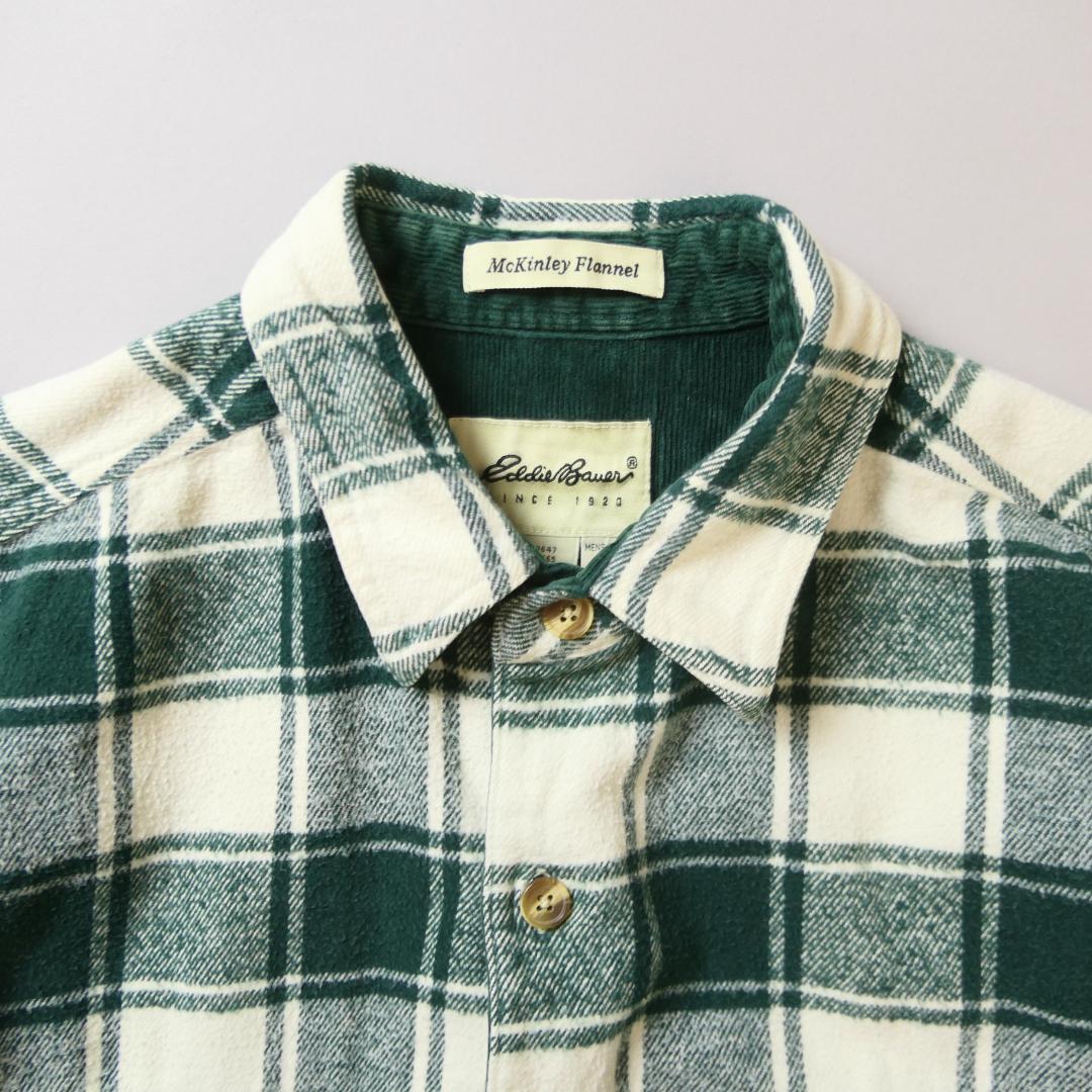 VINTAGE 90-00s Heavy Flannel Shirt -EddieBauer-