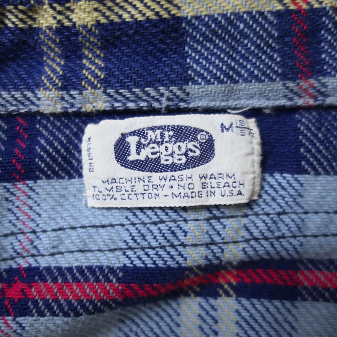 VINTAGE 80s M Flannel Shirt -Mr.Leggs-