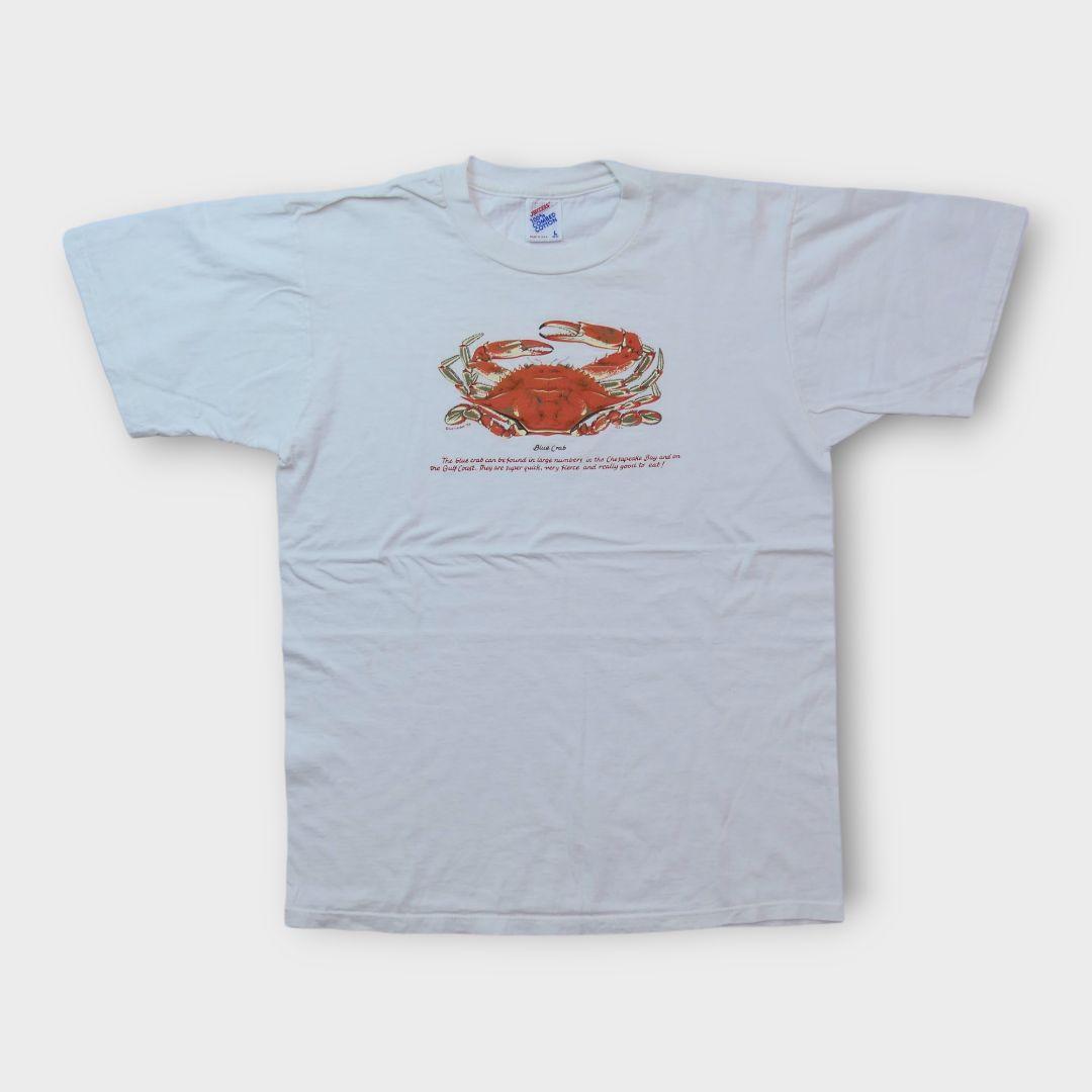 VINTAGE 90s L Promotion Tee -The Blue Crab-