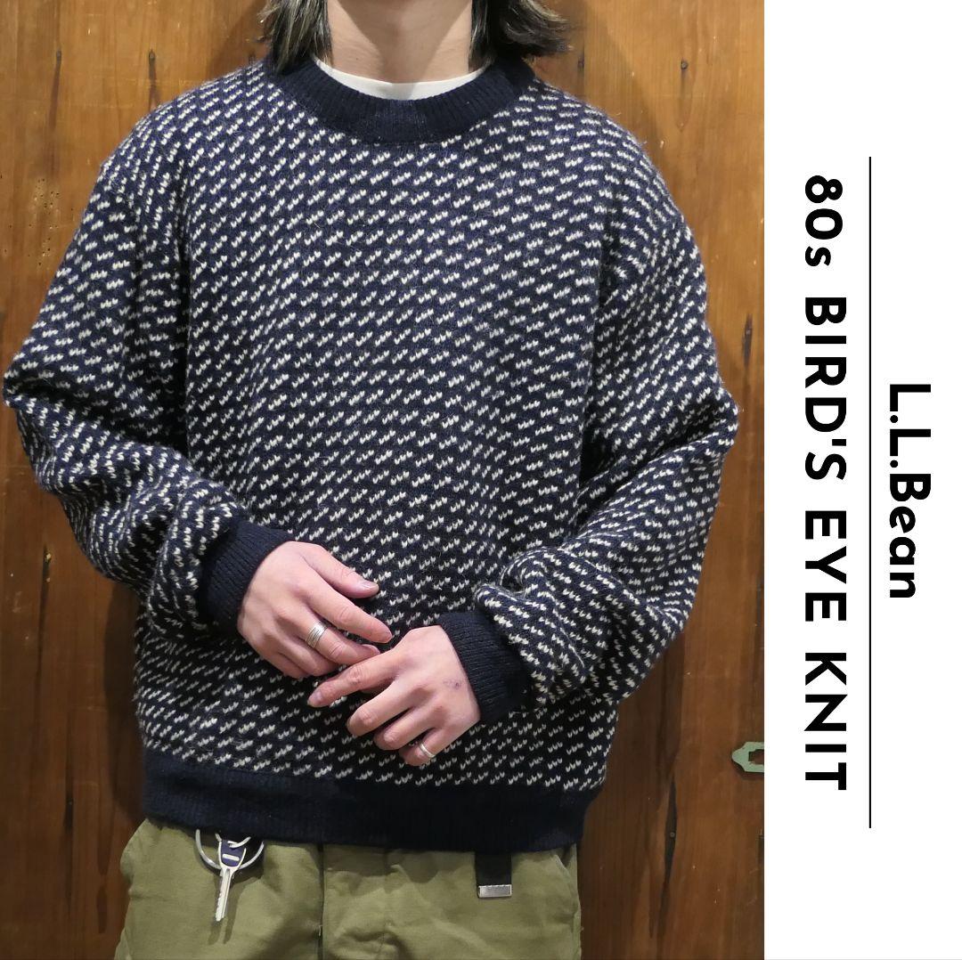 7,560円80's LL Bean birds eye knit sweater