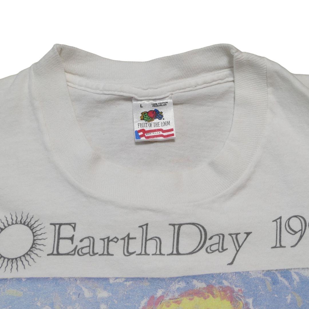 VINTAGE 90s L Art Tee -EARTH DAY 1992-