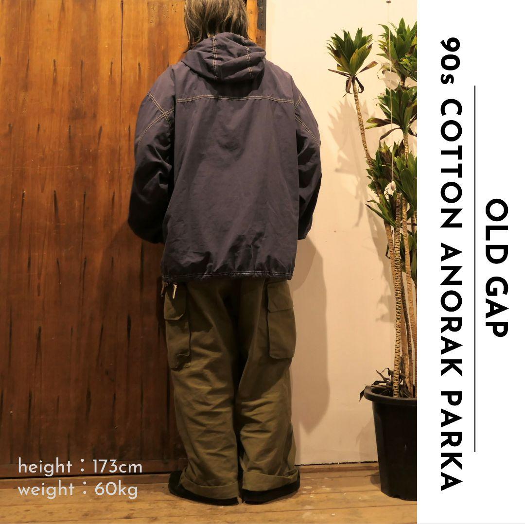 VINTAGE 90s XL Cotton Anorak Parka -OLD GAP-