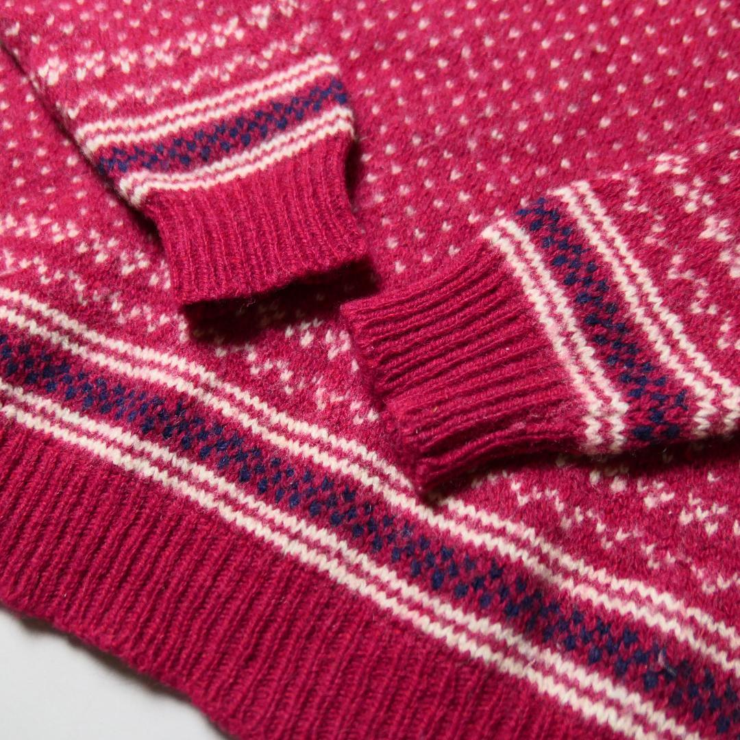 VINTAGE 80-90s L Nordic Patterned Sweater -L.L.Bean-