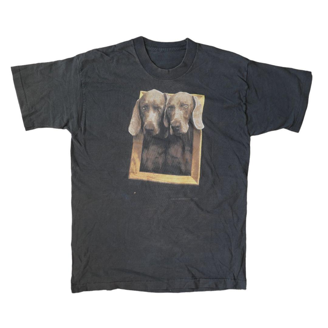 VINTAGE 90s L Art Tee -William Wegman-