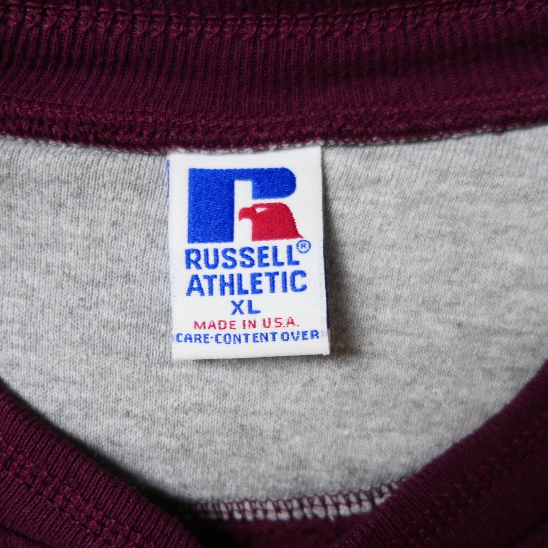 VINTAGE 90s XL Henry Neck Sweatshirt -Russell Athletic-